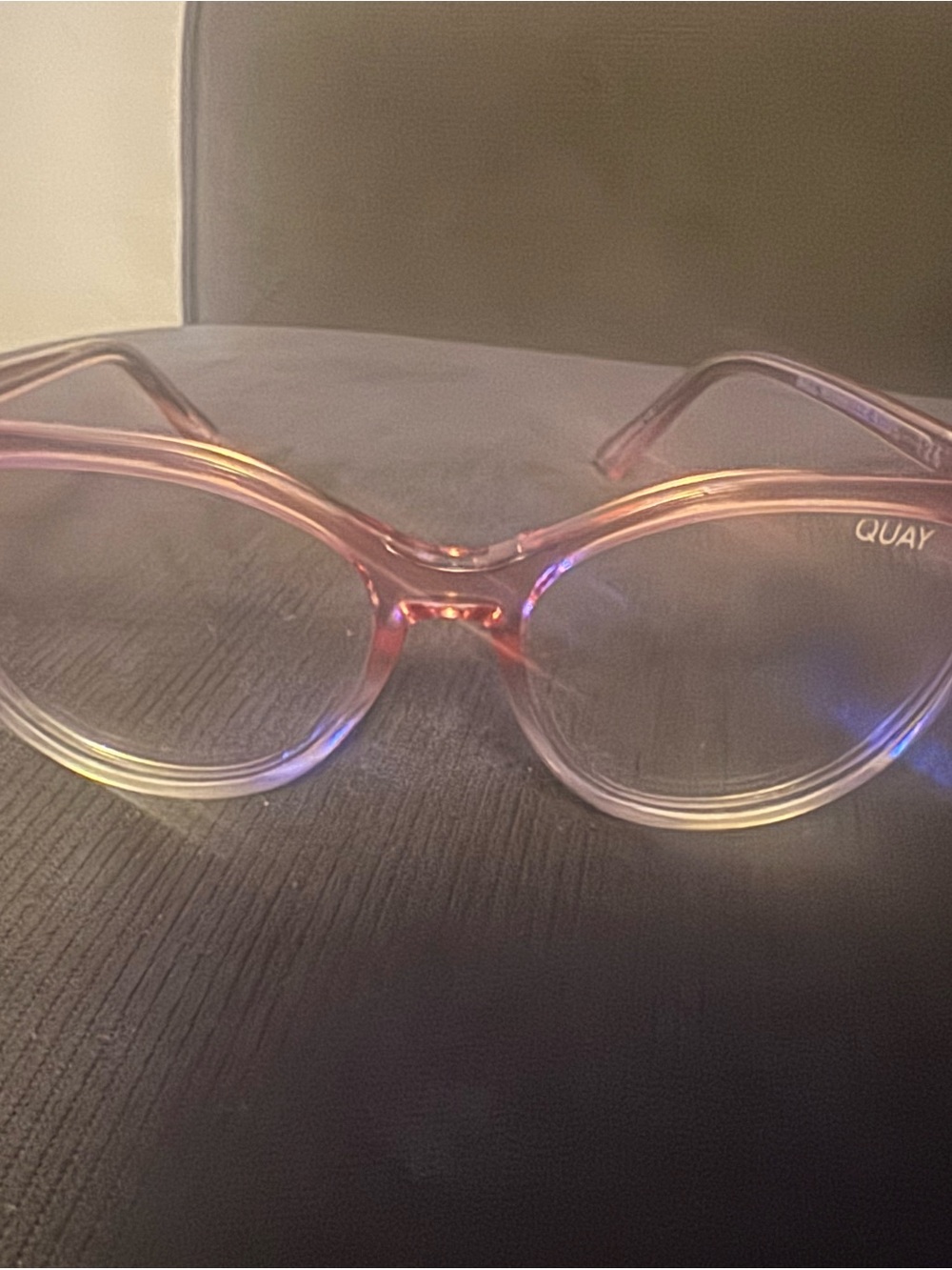 Quay Australia youth size pink transparent  blue blockers